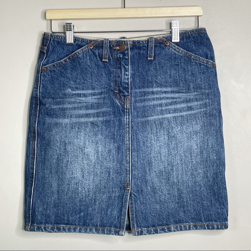 J. CREW | Denim Front Slit Mini | 4